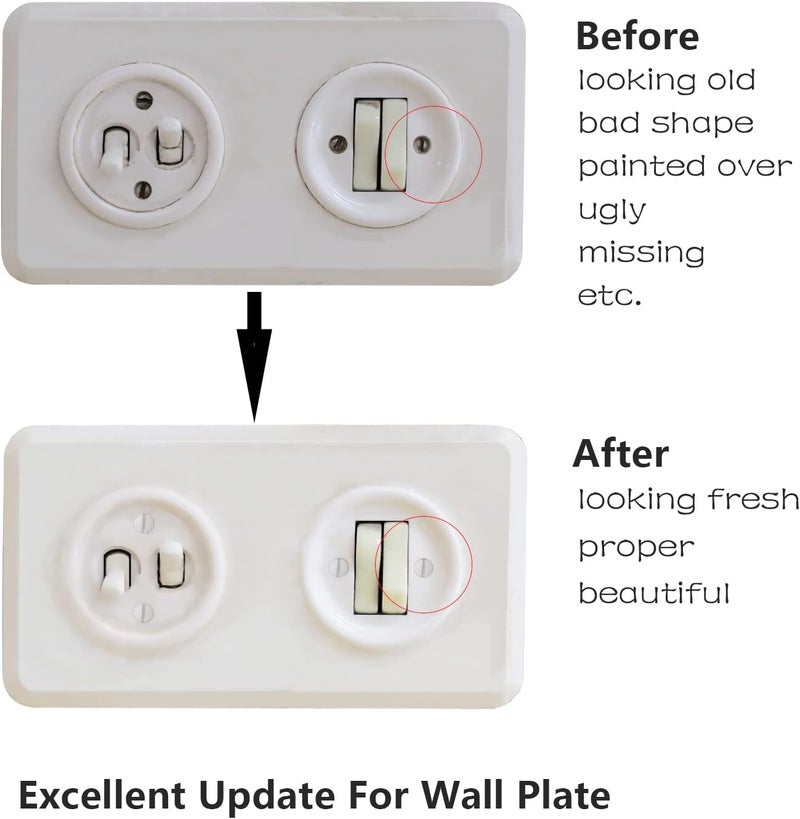 Taezn 60 Packs Wall Plate Screws, 1/2 Inch Long 6-32 Thread White Screws for Wall Plates Perfect Replacement with Outlet Cover, Switch Plate and Light Switch Plate Screws - Image 4